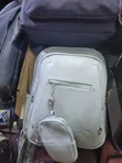 Women's Faux Leather Mini Backpack - 3