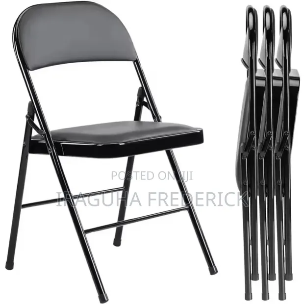 Modern Folding Chair with Padded Cushion - 1