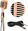 Pyle PDMICR70GL Retro Dynamic Microphone with Swing Stand (Gold) - 3