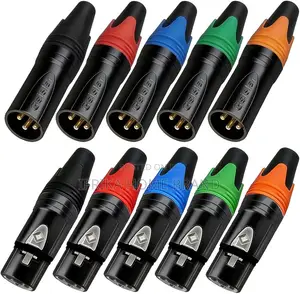 Geisler 3-Pin XLR Male to Female Gold-Plated Connectors