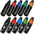 Geisler 3-Pin XLR Male to Female Gold-Plated Connectors - 1