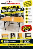 Foldable Conference Table - Wooden - 1