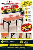 Foldable Conference Table - Wooden - 2