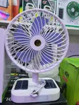 YX 757 Rechargeable Solar Desk Fan with LED Light - 2
