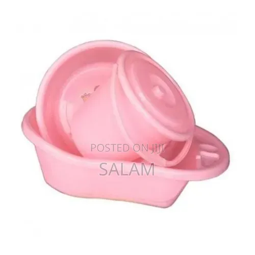 Baby Bath Basin with Bucket - 20 Litre Pink - 1