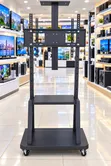 Heavy-Duty Mobile TV Stand with Adjustable Mount & Wheels - 1