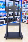 Heavy-Duty Mobile TV Stand with Adjustable Mount & Wheels - 2