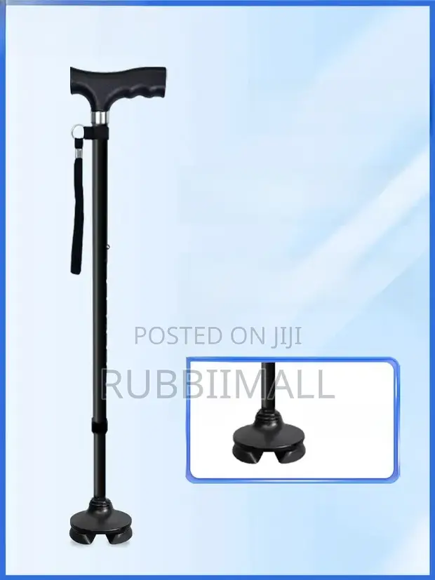 Adjustable Black Walking Cane - 1