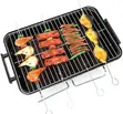 Portable Red-and-Black Briefcase-Style Charcoal Barbecue Grill - 5