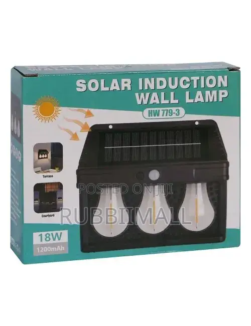 Solar Induction Wall Lamp 18W (Model HW 779-3) - 1
