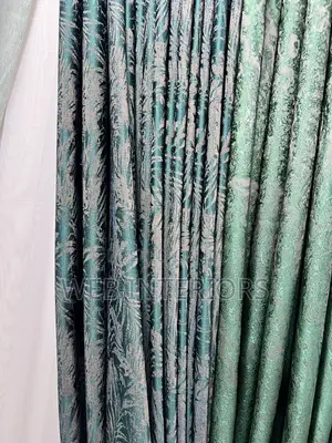 Green Velvet Curtain Fabric (Per Meter)