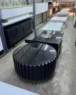 Brand New Round Coffee Table - Black Glass - 2