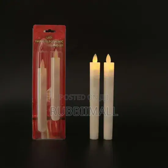 White LED Taper Candles (2pc) - 1