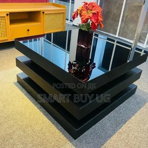 Brand New Glass Center Table - Black - 80cm
