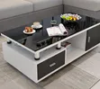 Brand New Glass Coffee Table - White & Black - 120cm - 1