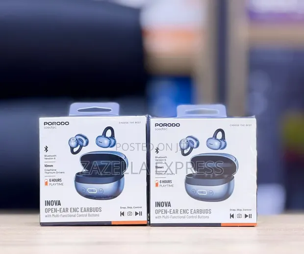 Porodo Soundtec Inova Open-Ear Clip-On ENC Earbuds - 1