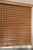 Wooden Brown Window Blinds - 1