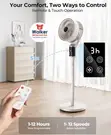 360 Oscillation Pedestal Fan with Remote - 1