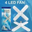 4-Blade Foldable Fan-Shaped LED Light Bulb - 1