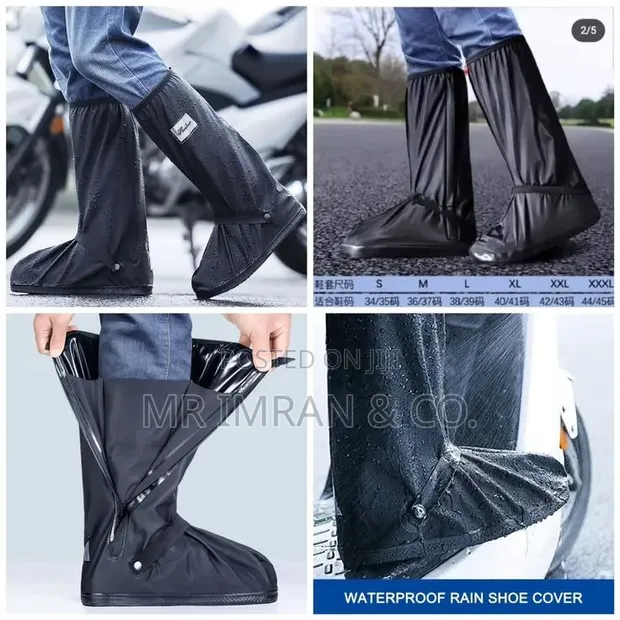 Waterproof High-Tube Rain Shoe Covers - 1