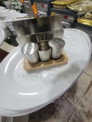 Stainless Steel Restaurant Table Condiment & Napkin Holder Set