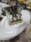 Stainless Steel Restaurant Table Condiment & Napkin Holder Set - 1