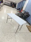 Metal Frame Foldable Plastic Table - 1