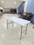 Metal Frame Foldable Plastic Table - 2