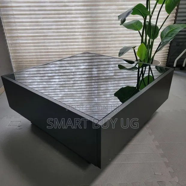 Brand New Large Black Glass Center Table - Kampala - 1