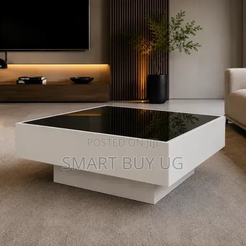 Brand New Glass Coffee Table - White - 1