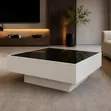 Brand New Glass Coffee Table - White - 2