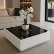 Brand New Glass Center Table - White - 80cm - 2
