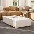 Large Rectangular Coffee Table - White Glossy Finish - 2
