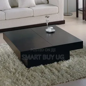 Solid Wood Center Table - Italian Style, Black