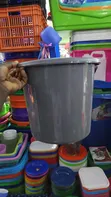 Beige/Cream 20L Plastic Bucket with Lid - 2