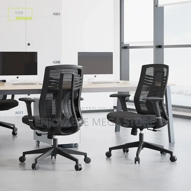 Brand New Adjustable Office Chair - Black - 1