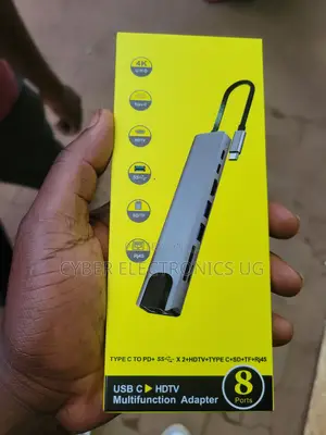 8-in-1 USB-C Hub: HDMI, RJ45, USB Ports, Card Readers