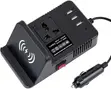 200W Car Power Inverter with Wireless Charging, Type-C & USB - 3