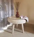Crafted Sisal Rope Centre Table with Natural Wood Top - 2