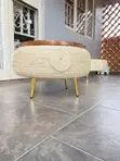 Crafted Sisal Rope Centre Table with Natural Wood Top - 5