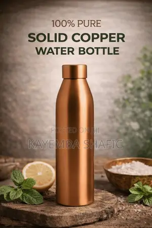 1000ml Pure Copper Water Bottle - Ayurvedic Flask