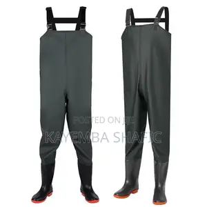 Heavy-Duty Waterproof Fishing Chest Waders with Boots - Size 43