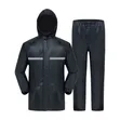 Black Waterproof Split-Body Rain Suit and Pants - 1