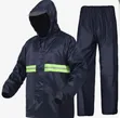 Black Waterproof Split-Body Rain Suit and Pants - 2