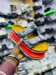 Quilted Double-Strap Platform Sandals - 1
