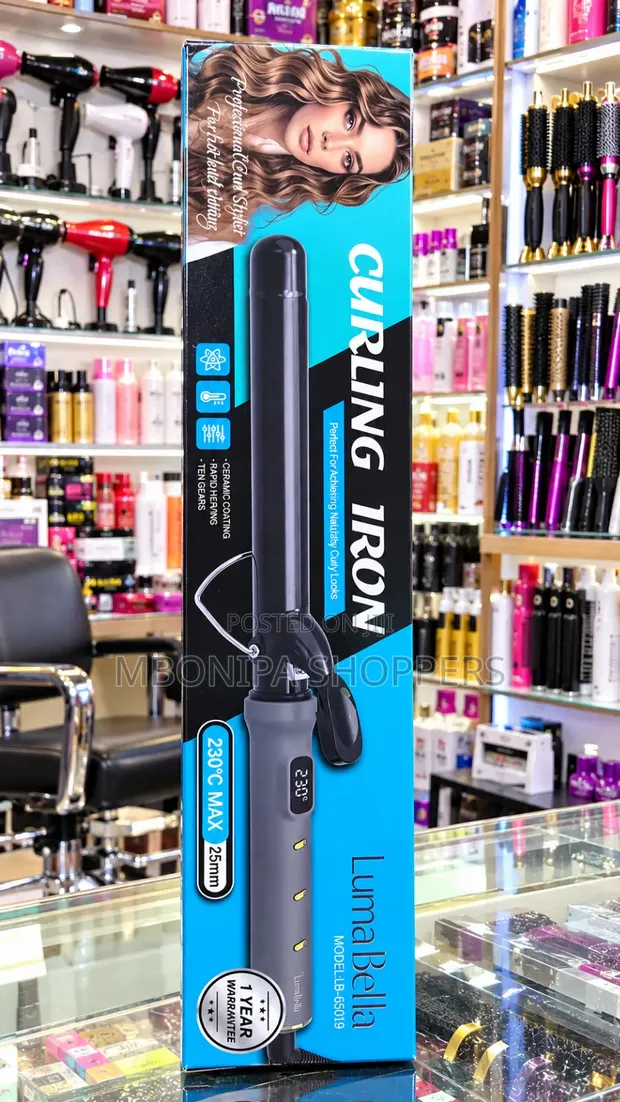 LumaBella 25mm Curling Iron - 230°C Ceramic Hair Curler - 1