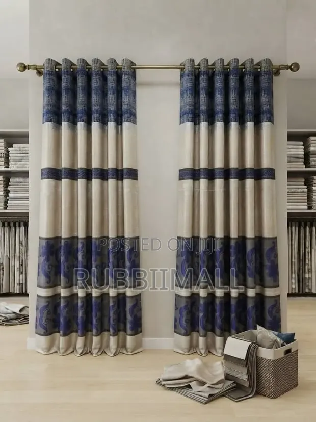 Curtains - 2 Pieces, Mixed Color - 1
