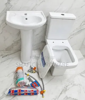 Complete Toilet Set with Basin and Accessories - Frencia