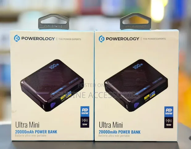 Powerology Ultra Mini 20000mAh 100W MagSafe Laptop Power Bank - 1