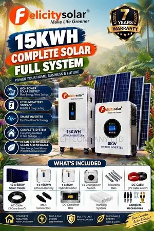 Felicity 15kWh Solar System with 8kW Hybrid Inverter